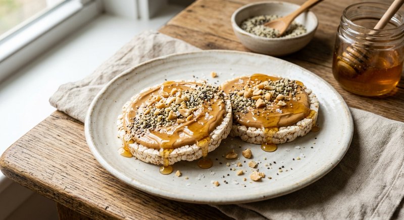 Gluten-Free Peanut Butter Rice Cake — snacks recipe, serves 4
