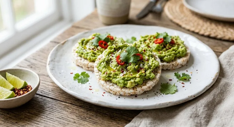 Gluten-Free Rice Cakes with Avocado