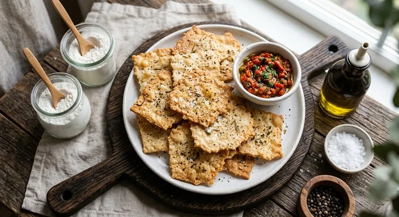 Gluten-Free Rice Flour Crackers
