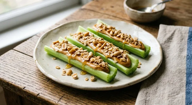 Gluten-Free Stuffed Celery with Peanut Butter