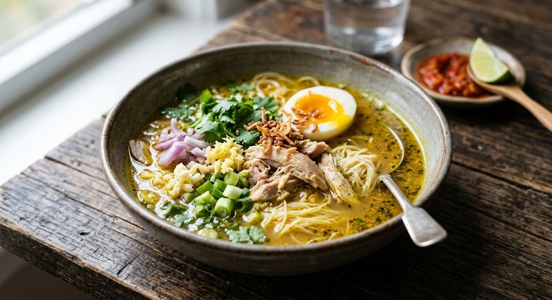 Gluten-Free Indonesian Soto Ayam — soups and stews recipe, serves 4