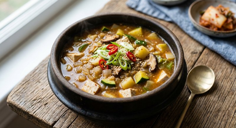 Gluten-Free Korean Doenjang Jjigae — soups and stews recipe, serves 4