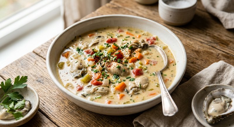 Gluten-Free Oyster Stew — soups and stews recipe, serves 4