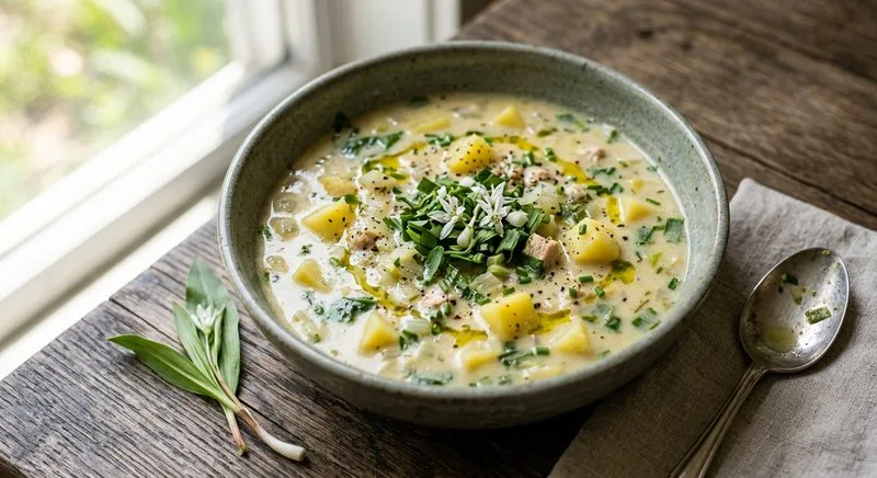 Gluten-Free Ramp and Potato Soup