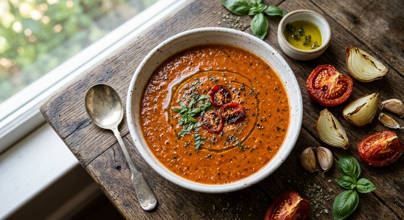 Gluten-Free Roasted Tomato Soup — soups and stews recipe, serves 4