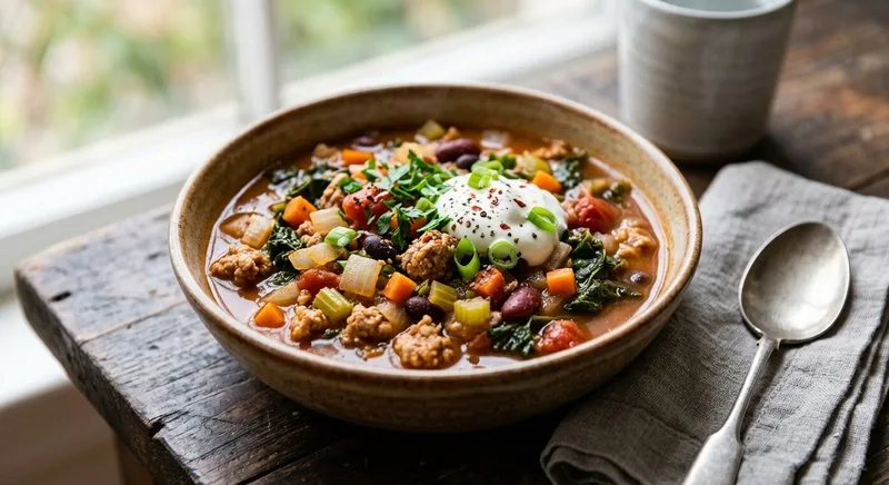 Gluten-Free Turkey and Kale Chili